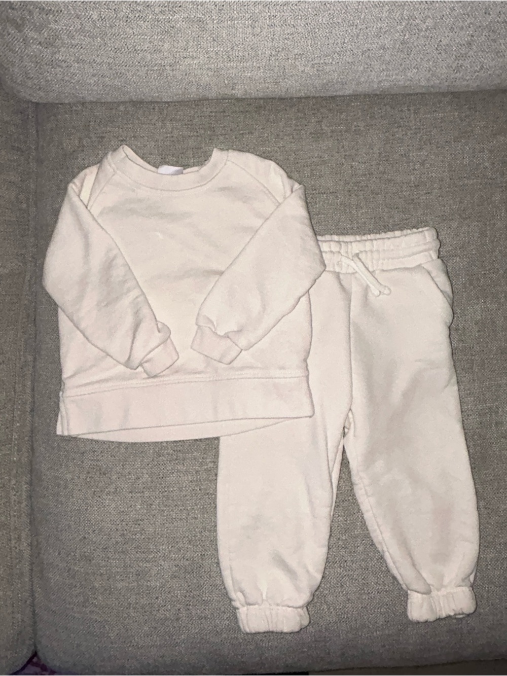 Zara Cream Kids Sweatshirt and Joggers Set